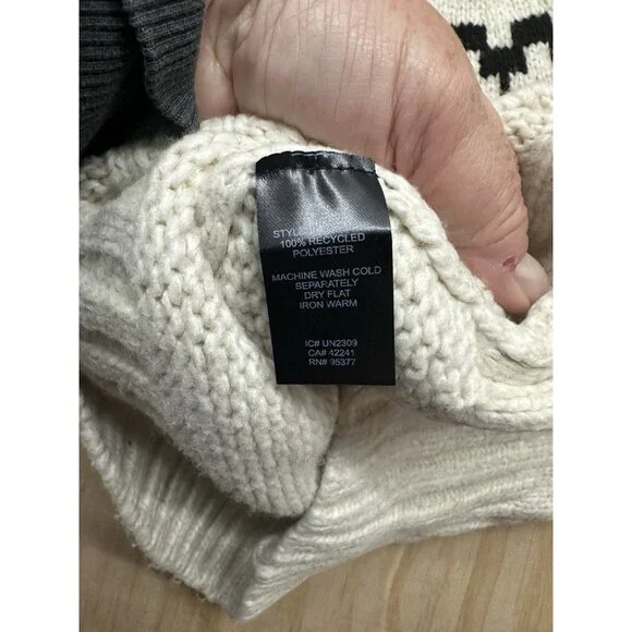 Sanctuary Women’s Tis the Season Fair Isle Mock Neck Sweater Sz XS Oversized - Picture 7 of 8